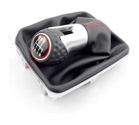 Perilla De Cambio Marchas Con Funda Protectora Para Maletero Collarín 12 Mm 6 Velocidades Para VW Para Golf 4 MK4 5 7 MK7 Pomo Palanca Cambios Cubierta(Amarillo)