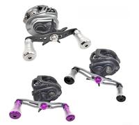 Perilla de carrete de pesca de aleación de aluminio con adaptador Pmma para Daiwa Tatula Fuego Certate y para modelos Stradic Cardif Oro (gris)