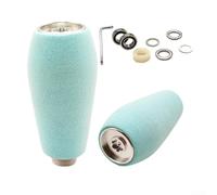 Perilla de carrete de pesca EVA con piezas de metal para DRT MK1 para Daiwa para espátula para metanio para Curado para Aldebarán para Antares (2 juegos plateados)