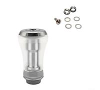 Perilla de carrete de pesca para Daiwa Tatula Stradic/Luvias Shimano/Stella/Vanquish/Twin Power PMMA Mango de polímero con tubo de eje de aluminio CNC (gris)