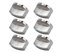 Perilla de Control de 6 Uds, Perilla Giratoria de 8mm, Perilla de Control de Aleación de Zinc, Reemplazo de Perilla de Interruptor para Cocina, Estufa de Gas, Horno Microondas (interruptor de 0°)