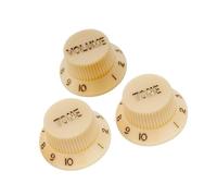 Perilla De Control De Botón Pulsador De 18 Dientes Para Guitarra Eléctrica 2T1V perillas De Guitarra(Cream)