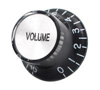 Perilla De Control De Velocidad De Guitarra Eléctrica Tono De Volumen De Papel De Aluminio Acrílico Perillas De Potenciómetro Para LP/SG Piezas de accesorios para guitarra(Black Volume)