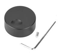 Perilla de control de volumen, 32x13 mm Agujero de 6 mm Negro Sólido Todo aluminio Perilla de ajuste de control de volumen sólido para potenciómetro de 6 mm