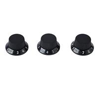 Perilla de Control de Volumen de Tono, Resistencia Al Desgaste Perillas de Guitarra Eléctrica Piezas de Repuesto Tamaño Compacto Fácil Instalación para Instrumento (Perilla Negra