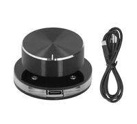 Perilla de Control de Volumen USB, Controlador de Ajuste de Medios Externos Multimedia Tipo C con Luz RGB de 7 Colores, Soporte de Tecla de Acceso Directo, Plug and Play, para