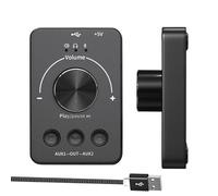 Perilla de control de volumen USB, controlador de sonido multimedia con diseño de esquina refinado, silencio, audio de escritorio ajustable, perfecto para PC, portátil, configuración Plug & Play