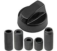 Perilla de control del calentador de pantalones de gas universal Spares2go, negro