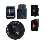 Perilla de Control del Espejo Lateral del Interruptor de control de faros, perilla de luz antiniebla/apto for VW Bora Golf jetta MK4 4 IV 1J0-941-333A / 1J0-941-333B 1998-2004(1J0941333B 4pcs)
