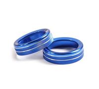 Perilla De Control Volumen Interior Coche Aleación Aluminio, Cubierta Decorativa, Pegatina Para Ford Para Ranger 2015-2018 pegatinas(Blu)