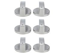 Perilla de estufa de gas de 6 piezas, perilla de control de estufa de cocina de 8 mm/0,3 pulgadas, reemplazo universal de interruptor de horno de gama de aleación de zinc para (interruptor de 45°)