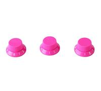Perilla de Guitarra, 3 Piezas Perillas de Control de Guitarra de Larga Duración Plástico Elegante para bajo (Letras Blanco Fucsia)