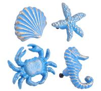 Perilla de Hierro Fundido Forma de Animal, Azul, 4 Piezas Color Aleatorio Varios estilos