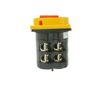 Perilla de interruptor giratorio 2 posiciones 0-1 660 V 60 A, polos, 4 terminales, candado, leva conmutación, corte energía principal HZ12-60/04