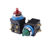 Perilla de interruptor giratorio eléctrico 380 V, 25 mm, 2 posiciones/3 posiciones, botón rojo/verde LA18-22X2 LA18-22X3(Noir,3 POSITION-25MM)