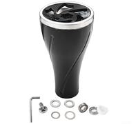 Perilla de mango de carrete de pesca de 36 mm de aluminio para Daiwa para stella para Stradic - Diseño ergonómico antideslizante para agua salada, lubina, lubina, trucha, lucio, perca (negro plateado)