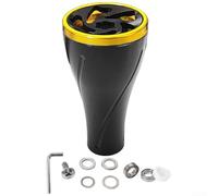 Perilla de mango de carrete de pesca de 36 mm de aluminio para Daiwa para Stella para Stradic - Diseño ergonómico antideslizante para agua salada, lubina, lubina, trucha, lucio, perca (oro negro)