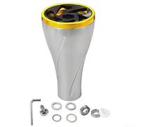 Perilla de mango de carrete de pesca de 36 mm de aluminio para Daiwa para stella para stradic - Diseño ergonómico antideslizante para agua salada, lubina, lubina, trucha, lucio, perca (gris dorado)