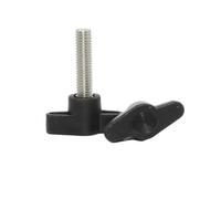 Perilla de mano de baquelita con mango en Z, tornillo de máquina de pulgar ajustable mecánicamente, perno de manija de apriete manual de acero inoxidable 304, diámetro de cabeza 36 mm(M6x25mm(5pcs))