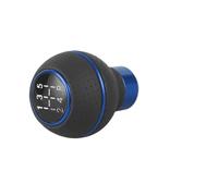 Perilla de palanca de cambios de coche Perilla de cambio marchas universal 5 velocidades, cuero y aluminio, para M8, M10, M11 M12(Azul)
