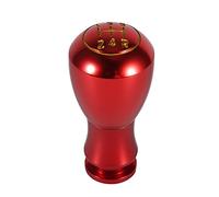 Perilla de Palanca de Cambios Duradera de Transmisión Automática y Manual de 5 Velocidades con Adaptadores de Goma para una Fácil Instalación en Vehículos (rojo)