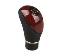 Perilla de Palanca de Cambios Manual de Cuero PU de Madera, Perilla 5 velocidades Universal para Coche, Pieza Repuesto, Cabezal de Palanca de Cambios Pomo Palanca Cambios(Black1)