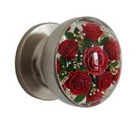 Perilla De Puerta De Resina Con Cristales Artísticos Con Diseños Florales Inspiración Natural Decoración Artesanal Para Dormitorio Mejora Del Hogar Manija Decorativa Para Puerta