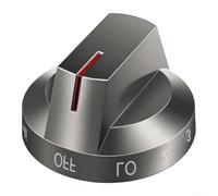 Perilla de Repuesto para Estufa de Gas para samsung DG94-03500AA - Mando para acero Inoxidable para Horno y Cocina, Eje D 6mm, Control para preciso de Llama, Negro