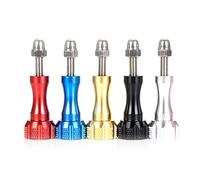 Perilla de tornillo mariposa aluminio 1 o 2 piezas con tuerca y perno acero inoxidable, pieza repuesto CNC Fijación sin herramientas(Noir,Long Screw)