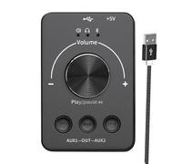 Perilla de volumen USB - Controlador multimedia, herramienta de ajuste de audio de computadora, regulador de volumen de unidad para hogar, oficina, escuela, cibercafé, estación de trabajo, control de