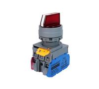 Perilla emisora de luz interruptor giratorio FXBY6 bloqueo autoblocante arranque de potencia 22mm 2/3 posiciones 1NO1NC, con luz LED(Red Light,2 1NC_LATCH_12V)
