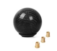 Perilla Palanca Cambios Circular Universal Para Coche Con Forma Bola Redonda Mango Universal Fibra Carbono Piezas Transmisión(Black)