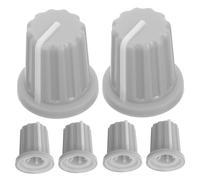 Perilla para Potenciómetro 6 Piezas 270° de Plástico | Repuesto Minimalista, Giro de 270 Grados, Formato de Media Eje, Set 6 Unidades