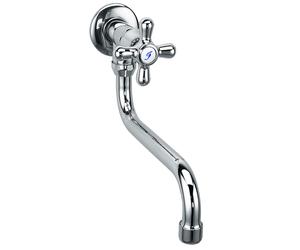 Perilla Única Vendimia Cruceta Agua Fría Montado Pared Cocina Grifo