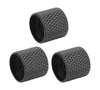 Perilla Universal para Guitarra Eléctrica, Control de Potenciómetro de Metal Resistente de 3 Piezas para Instrumentos de bajo (BLACK)
