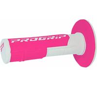 Perillas Cross de doble densidad 801 Hybrid PRO GRIP Blanco, Rosa Fluorescent...