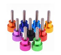 Perillas de ala acero inoxidable Tornillos pulgar, 2 piezas/lote M3 M4 M5 M6 Tornillo mariposa Cabeza moleteada aluminio Rosca Apriete a mano(Black,M3x25)