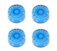 Perillas de control de guitarra eléctrica Lp Vintage Top Hat Volume Tone Knob Clear Center Design Plastic Replacement Parts Black Color 4 Pieces Set (azul)