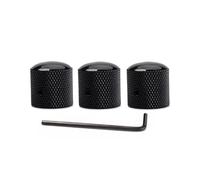 Perillas De Control De Tono De Volumen De Metal De 3 Piezas Perillas De Bajo De Guitarra Eléctrica Con Llaves Allen Piezas de accesorios para guitarra(Black)