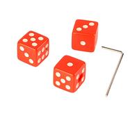 Perillas de Control de Volumen de Guitarra, Buena Apariencia Perillas de Tono de Volumen en Forma de Dados de 3 Piezas con 1 Llave para Guitarra Eléctrica (Rojo)