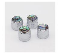 Perillas de cúpula de control de tono de volumen, carcasa de 4 piezas con carcasa con incrustaciones Perillas de cúpula de guitarra o perilla de bajo for reemplazo de piezas de guitarra TL