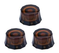 Perillas De Guitarra Eléctrica, 3 Uds./4 Uds Perillas De Control De Tono Y Volumen De Velocidad Estilo De Pantalla Para Reemplazo De Piezas De Guitarras Piezas de accesorios para guitarra(Brown,3)
