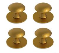 Perillas de repuesto de aluminio para cajones, paquete de 4 para armarios, electrodomésticos, puertas corredizas, refrigeradores, armarios y superficies de vidrio o cerámica (dorado)