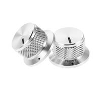 Perillas de Volumen de Aluminio Puro 24x14, 5 Mm 2 Piezas | Plata, 9, 7g de Peso, Control Preciso y Diseño Ligero para Equipo de Audio