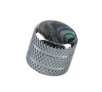 Perillas Decorativas De Volumen Y Tono Con Incrustaciones Para Bajos Y Potenciómetros De Metal perillas De Guitarra(Silver)