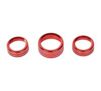 Perillas Del Aire Acondicionado Botón Interruptor Aire Acondicionado Para Jeep Para Cherokee Limited 2016 3 Uds(Red)