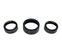 Perillas Del Aire Acondicionado Botón Interruptor Aire Acondicionado Para Jeep Para Cherokee Limited 2016 3 Uds(Black)