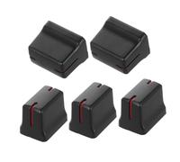 Perillas Fader Para Mezcladores 5pcs Potenciómetro Deslizante Tapas Negro Rojo 1x4mm Versátil Y Resistente Para