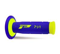 perillas motocross enduro Progrip 791 doble densidad amarillo fluorescente/azul