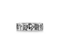 PERIMADE Anillo apilable chapado en oro de 18 quilates para mujer, plata de ley 925 maciza, diseño floral salvaje, hipoalergénico, joyería de flores silvestres, no se deslustra, regalo de amistad de